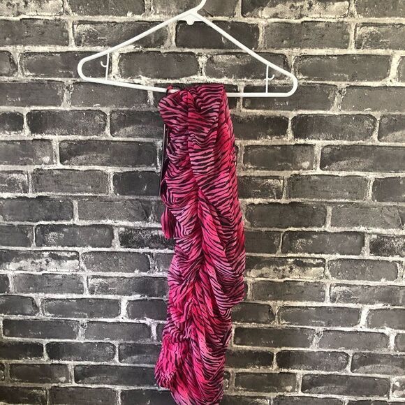 I.AM.GIA Pink Ruched Tiger Print Stretch Dress - Picture 4 of 7